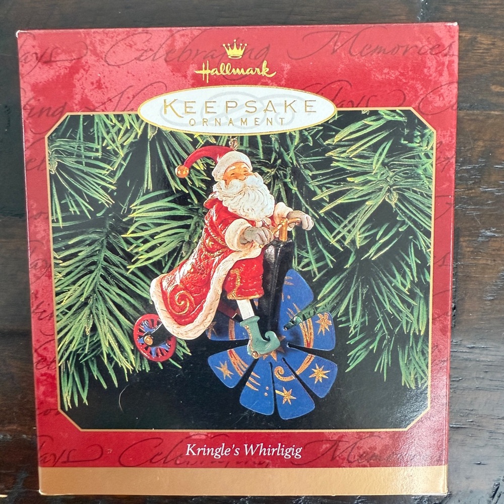 1999 Hallmark Kringle's Whirligig Keepsake Ornament Santa Claus Movement NIB